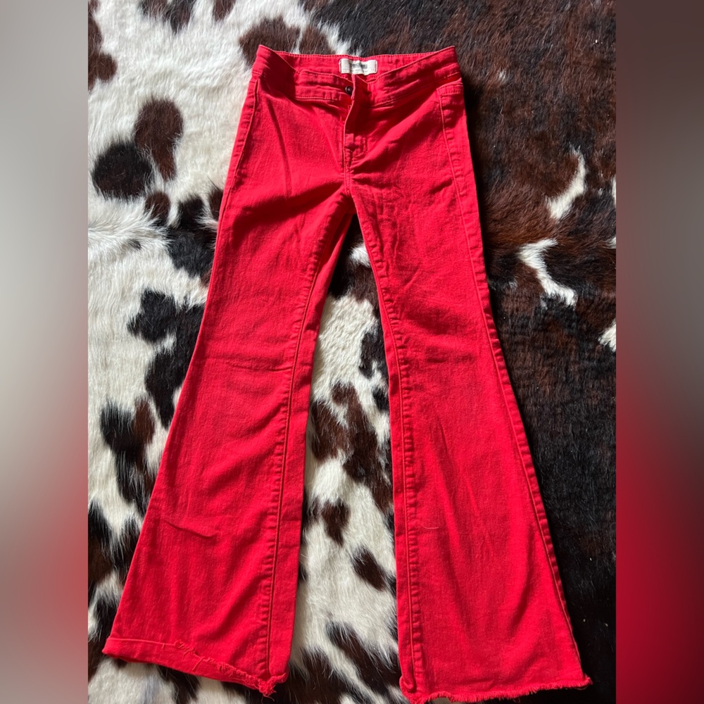 Rock & Roll Denim Red Kids Flared Jeans